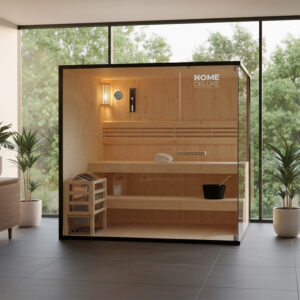 Gartana SHADOW XL Traditionelle Sauna 5 Personen 200x150 cm Panoramafenster