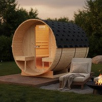 Gartana Fasssauna LAHTI DELUXE L | 8 kW Ofen Wunschmaß verfügbar Fichtenholz