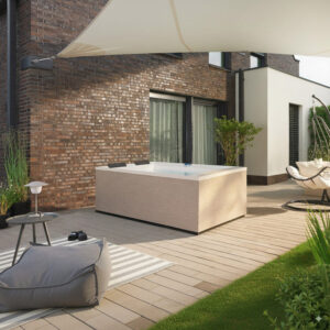 Gartana NIMBUS Outdoor Whirlpool für 2 Personen mit 18 Düsen & LED
