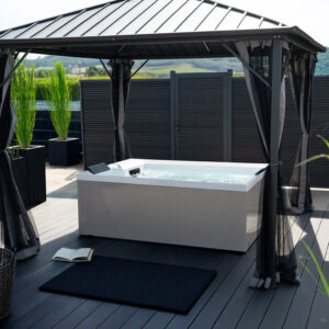 Gartana NIMBUS DELUXE Outdoor Whirlpool 2 Personen – 18 Düsen & XXL-Liegefläche