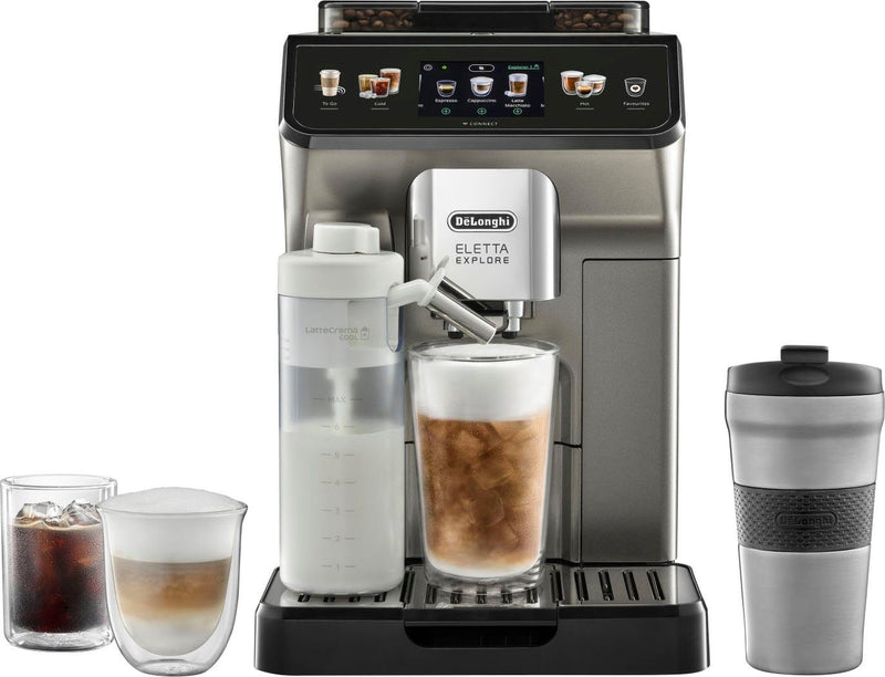 De'Longhi ECAM450.86.T Eletta Explore Cold Brew Kaffeevollautomat App 100 Rezepte