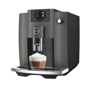 JURA E6 Dark Inox Kaffeevollautomat – Easy Cappuccino, Professional Grinder, 11 Spezialitäten