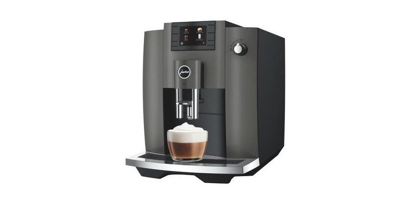 JURA E6 Dark Inox Kaffeevollautomat – Easy Cappuccino, Professional Grinder, 11 Spezialitäten