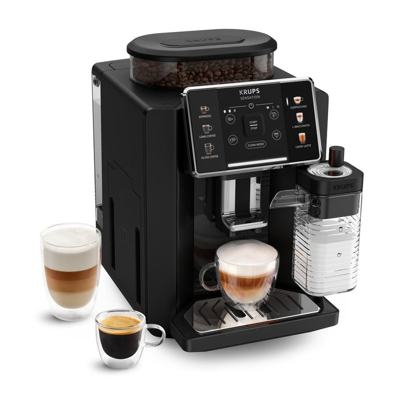 Krups EA9128D Kaffeevollautomat – Milk Maestro Technologie, 6 Kaffee-Milch-Spezialitäten
