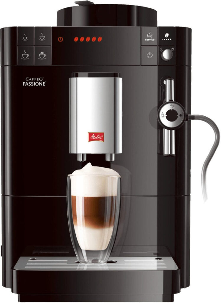Melitta Passione Kaffeevollautomat – Direktbezugstasten, 5 Kaffeestärken, Auto Cappuccinatore