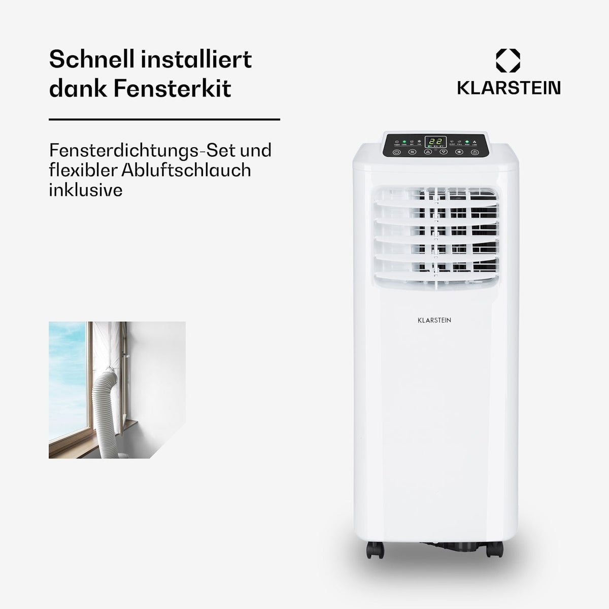 Klarstein Pure Blizzard 3 2G Mobiles Klimagerät 7000 BTU Leise 50 Dezibel Energieklasse A - Imagen 6
