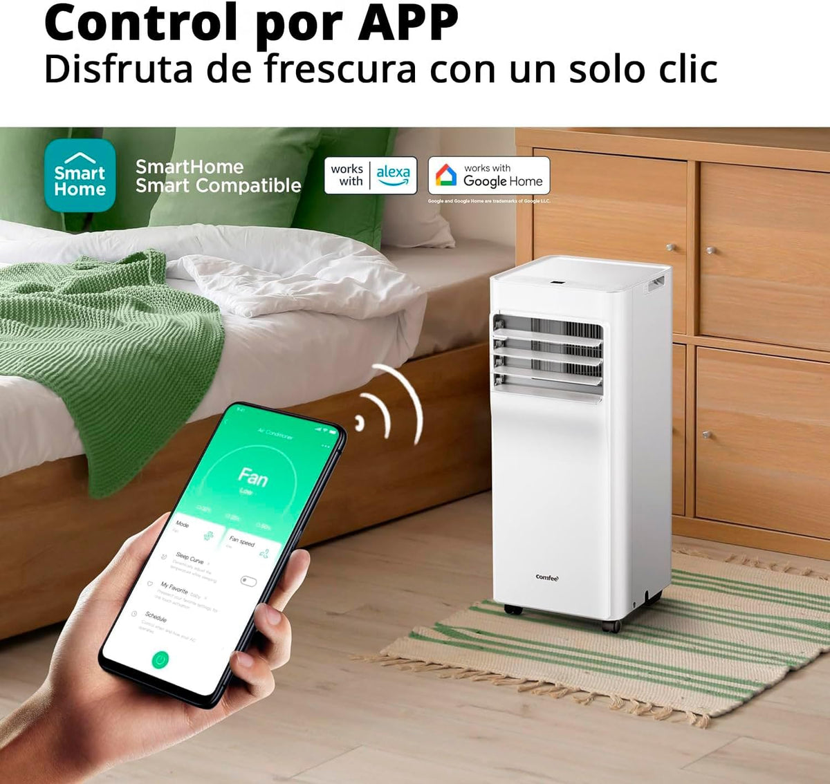 Comfee Breezy Cool Pro 2.6 Climatizador Portátil 9000 BTU Hasta 30 m² Alexa App - Imagen 7