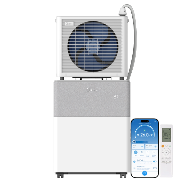 Midea PortaSplit Mobiles Split-Klimagerät 8000 BTU Kühlung WLAN A++ SEER 6,1 Leise