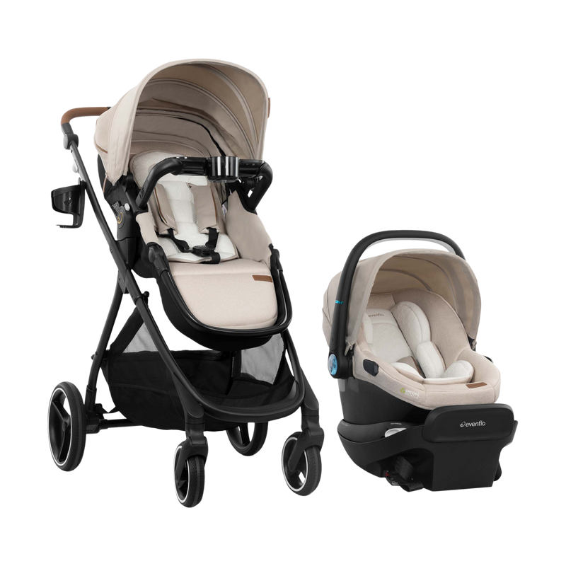 Evenflo Shyft Intuiti+ Travel System Featuring Revolve180 LiteMax NXT With SensorySoothe - Ultra Smooth Maneuverability